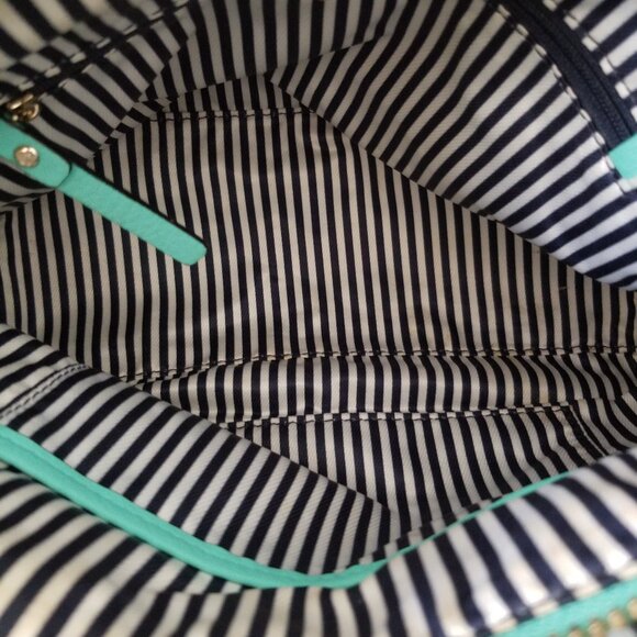 Kate Spade Soft Pebbled Leather Green Satchel Purse Charles Street - Picture 8 of 8